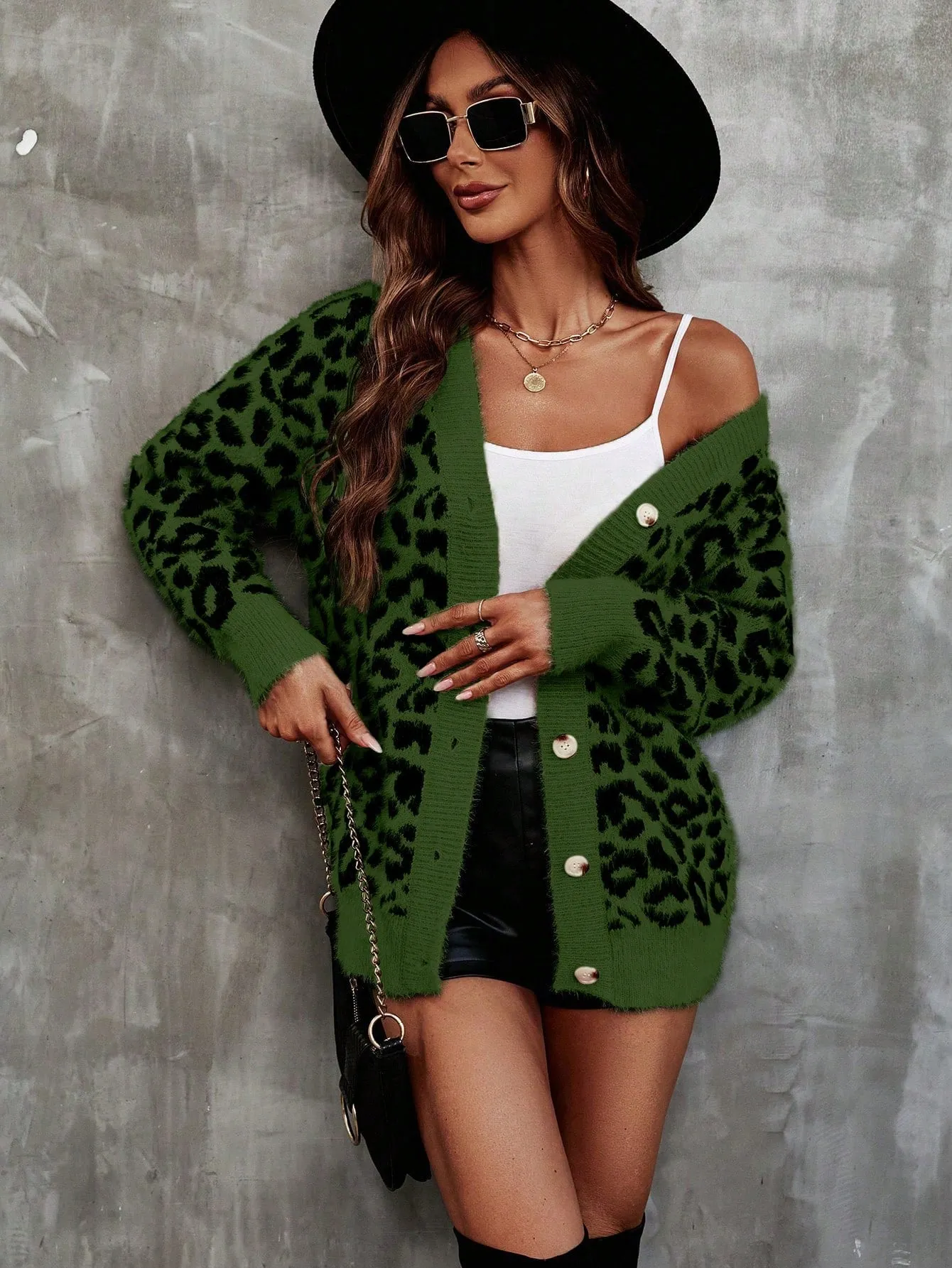 Women's Leopard Print Cardigan