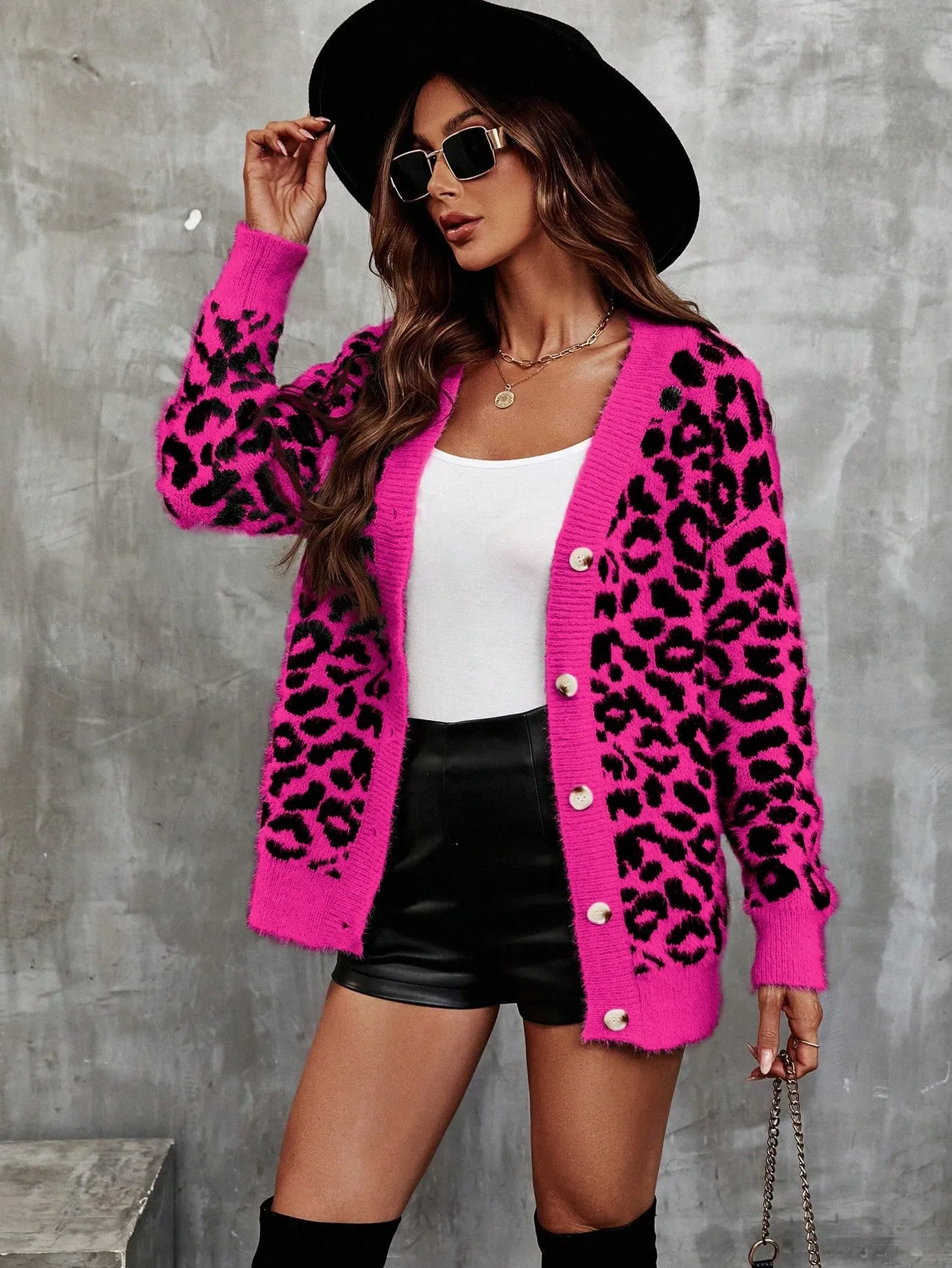 Women's Leopard Print Cardigan