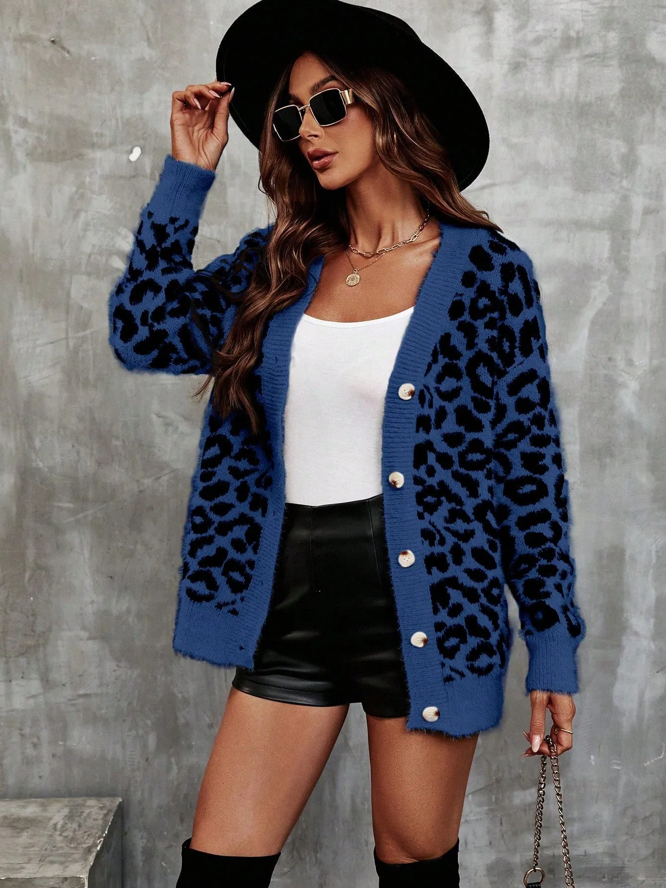 Women's Leopard Print Cardigan