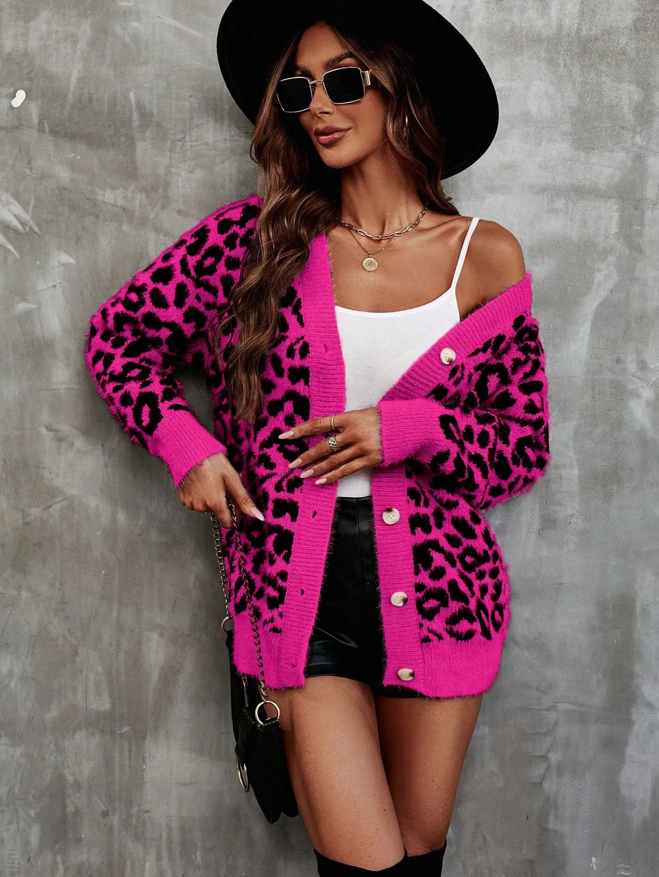 Women's Leopard Print Cardigan