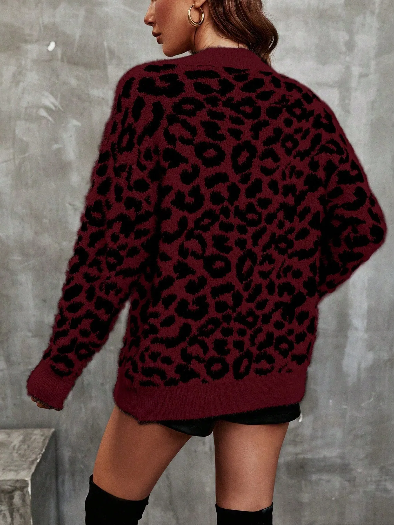 Women's Leopard Print Cardigan