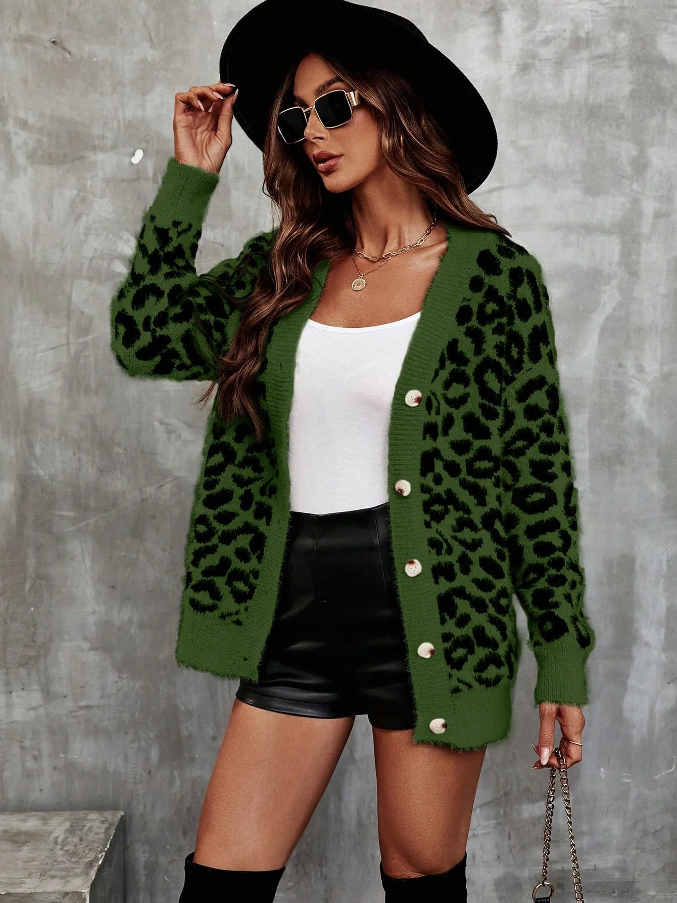 Women's Leopard Print Cardigan