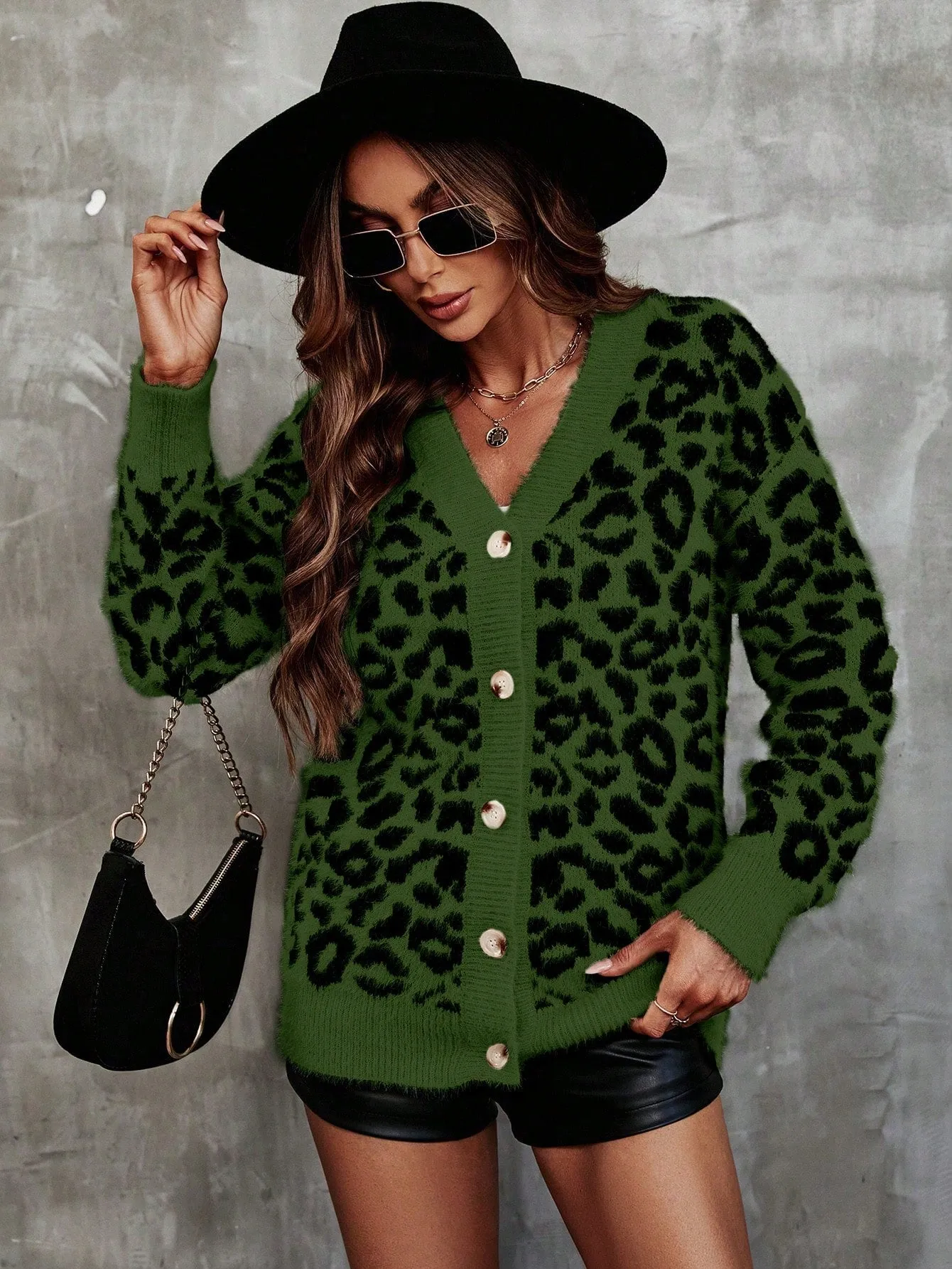 Women's Leopard Print Cardigan