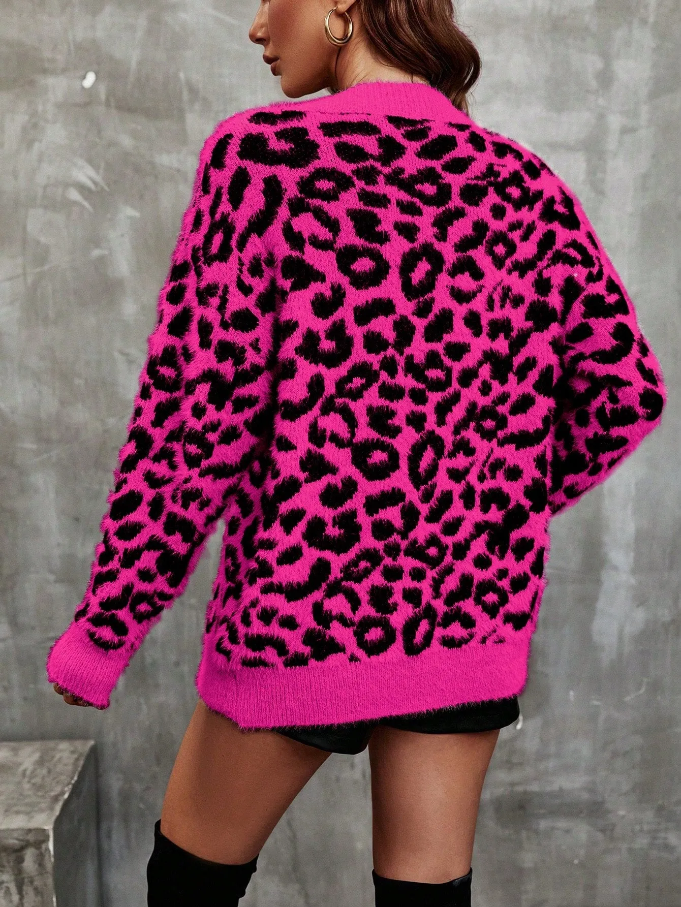 Women's Leopard Print Cardigan