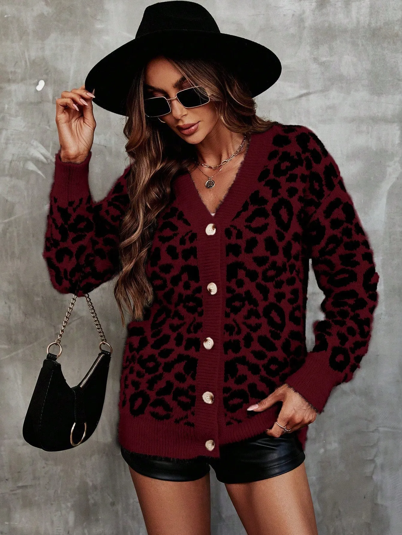 Women's Leopard Print Cardigan