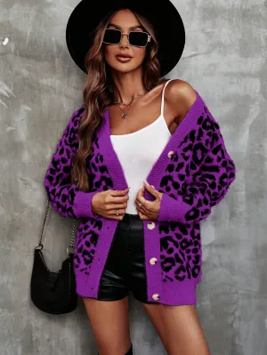 Women's Leopard Print Cardigan