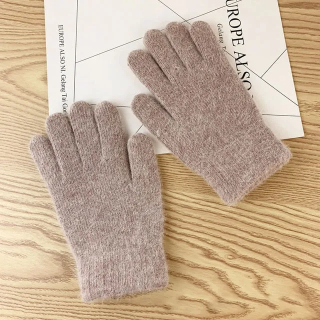 women's winter  cute plush warm  winter gloves