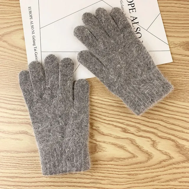 women's winter  cute plush warm  winter gloves