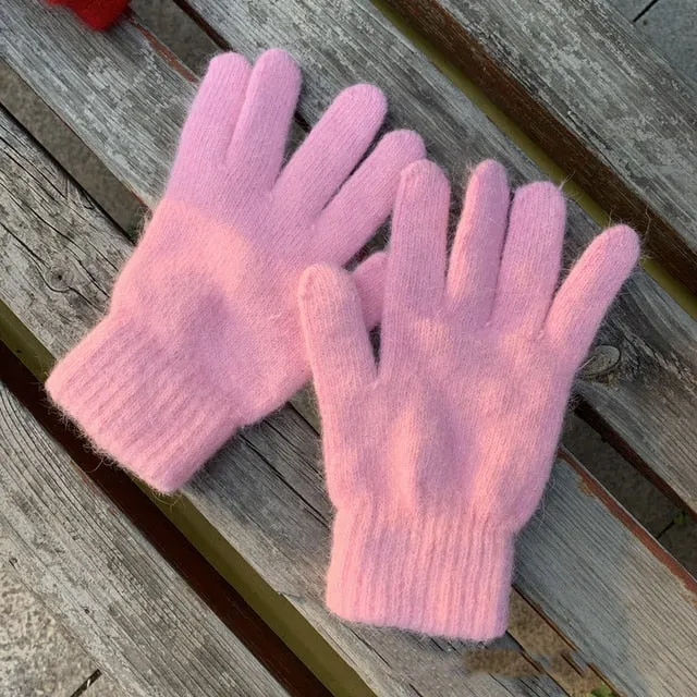 women's winter  cute plush warm  winter gloves